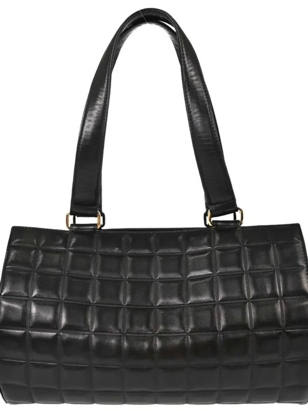 Chanel Black Lambskin Choco Bar Handbag 198221